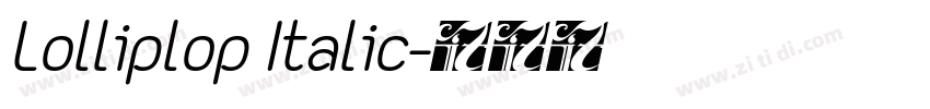 Lolliplop Italic字体转换
